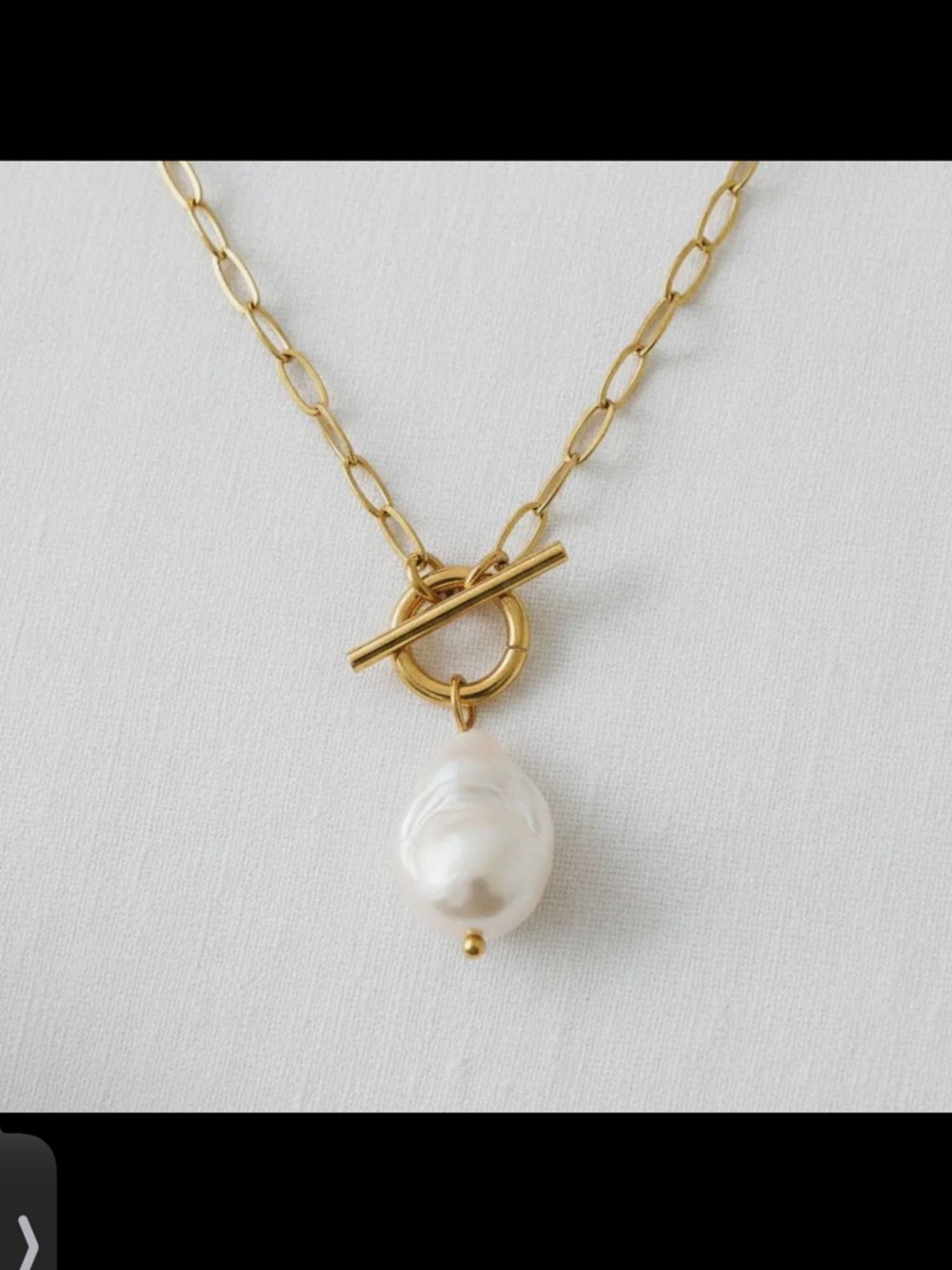 Baroque Pearl Clip Chain Necklace